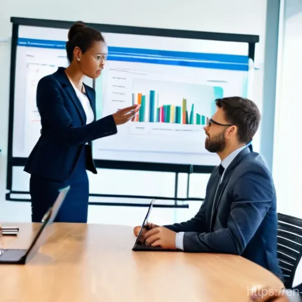 경영지도사 시험 난이도 분석 - **Prompt:** A dynamic scene featuring a diverse team of professional management consultants (men and...