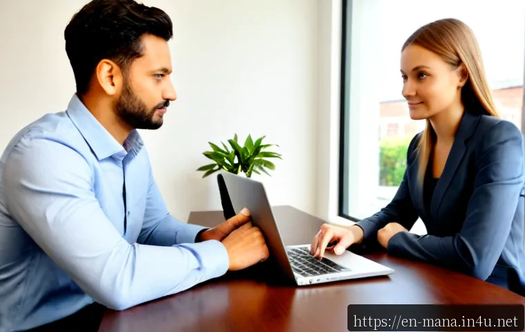 경영지도사와 지속 가능한 경영 목표 수립 - Photorealistic business advisory meeting in a bright modern office, an experienced management consul...